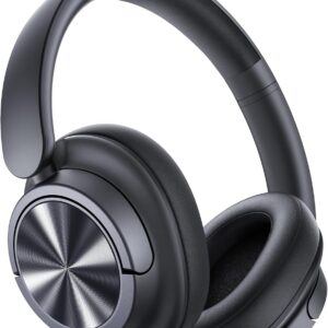 Hybrid Active Noise Cancelling Bluetooth 6.0 Headphones 120H Long Playtime, 6 ENC Mic, Over Ear Headphones Wireless, Hi-Res Audio, Memory Foam Earcup, Transparency Mode ANC Headphone for Travel Office